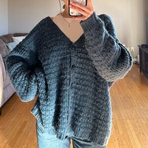 Oversized knit cardigan